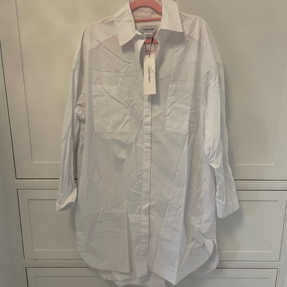 Calvin Klein- Cotton Shirt Dress - with tags - Picture 7 of 9